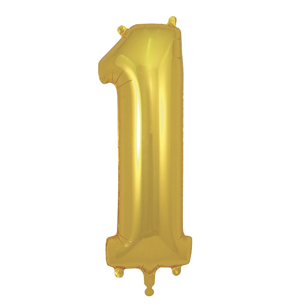 My Little Day, Giant Foil Number Balloon, Gold - 0-9