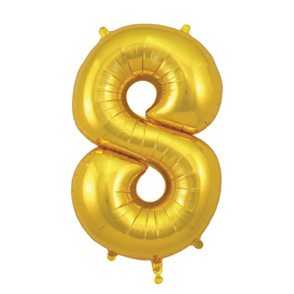 My Little Day, Giant Foil Number Balloon, Gold - 0-9