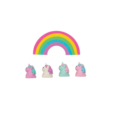 Ooly Scented Erasers, 5-Pack - Unique Unicorns Strawberry