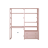 By Aulum Agger Deluxe stigereol med skrivebord i blush farve