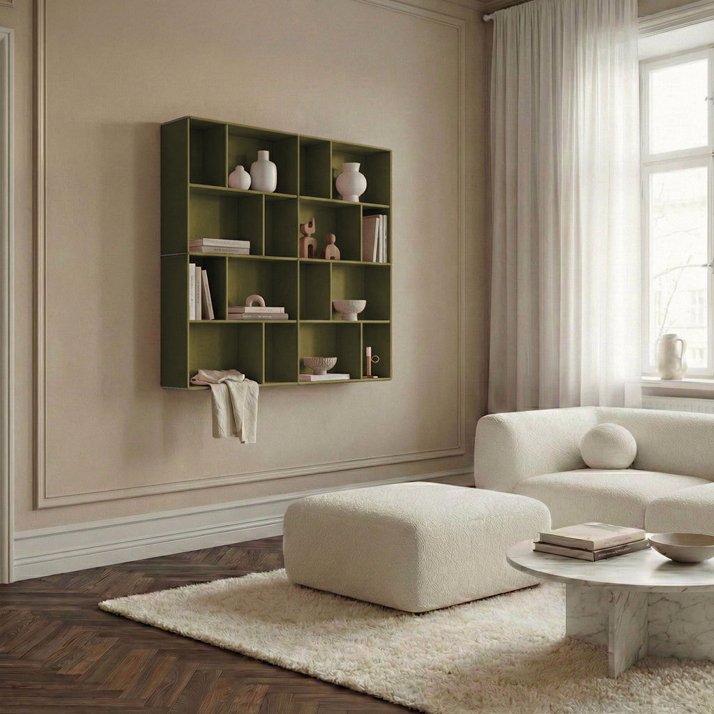 By Aulum Bronx vægreol,dybde 23 eller 33 cm - Olive