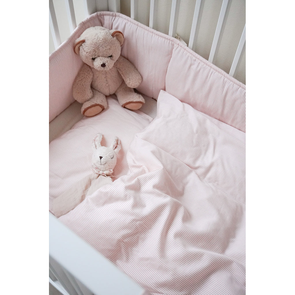 Cam Cam Baby Bedding Set, 70x100 cm - GOTS - Classic Stripes Rose