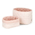 Cam Cam quiltet opbevaringskurv i stof, sæt m. 2 str. OCS - Classic Stripes Rose