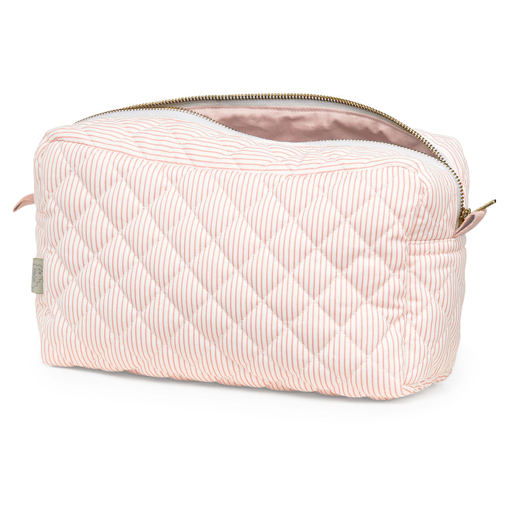Cam Cam Quilted Toiletry Bag, OCS - Classic Stripes Rose