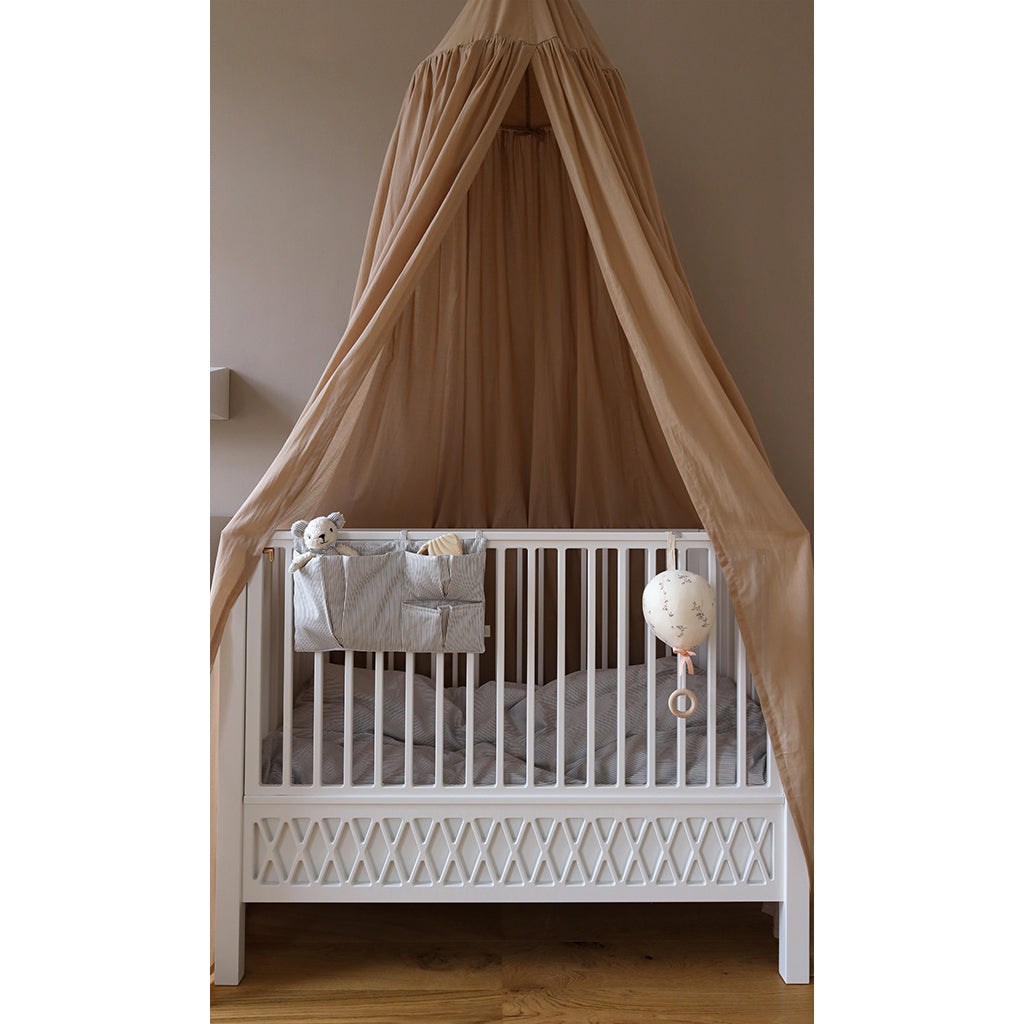Cam Cam bed pocket, fabric bedside organizer, OCS – Classic Stripes Camel