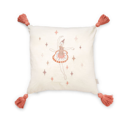 Cam Cam broderet pude, Økologisk, OCS - Ballerina