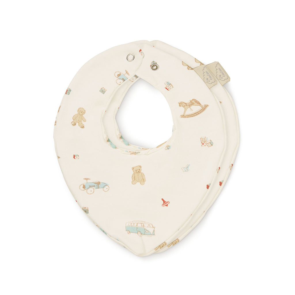 Cam Cam bandana hagesmæk, 2-pak, GOTS, Vintage Toys