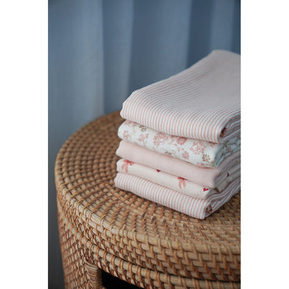Cam Cam stofbleer, 2-pak økologisk, GOTS - Classic Stripes Rose