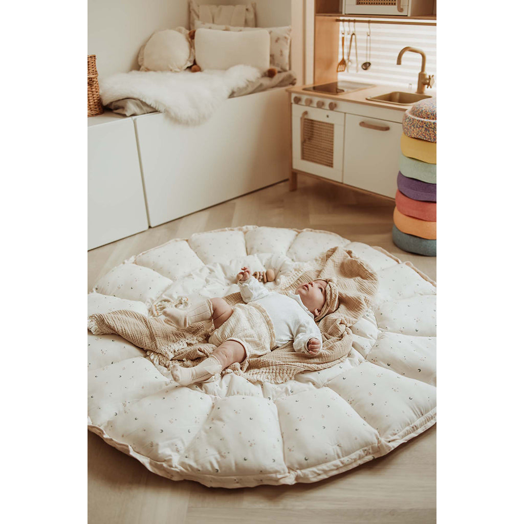 Play&amp;Go Coco Moon, Tre-i-ét Baby Blanket, Organic - Bloom Moon