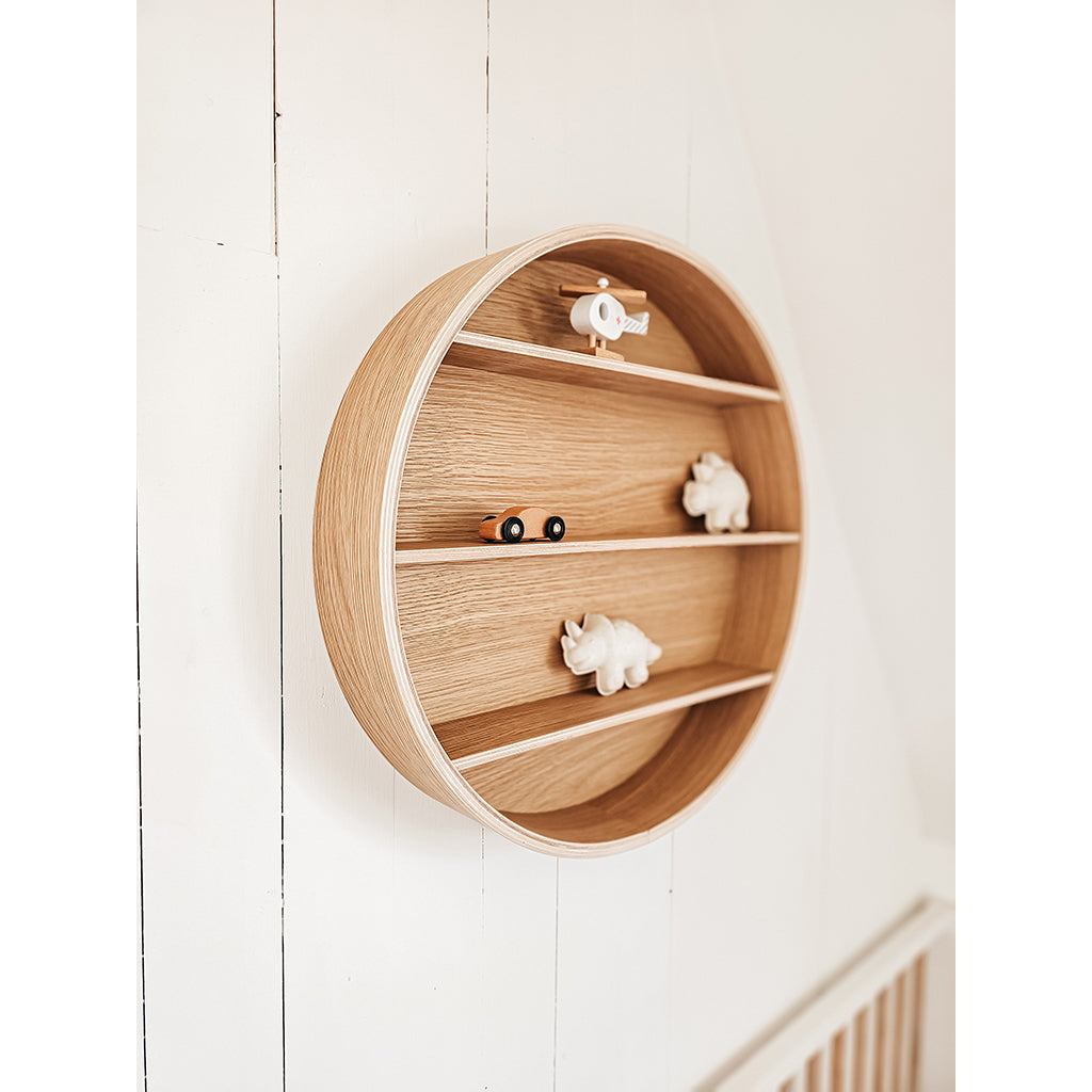 Curve-Lab, Round Shelf, Circular Shelf - Oak