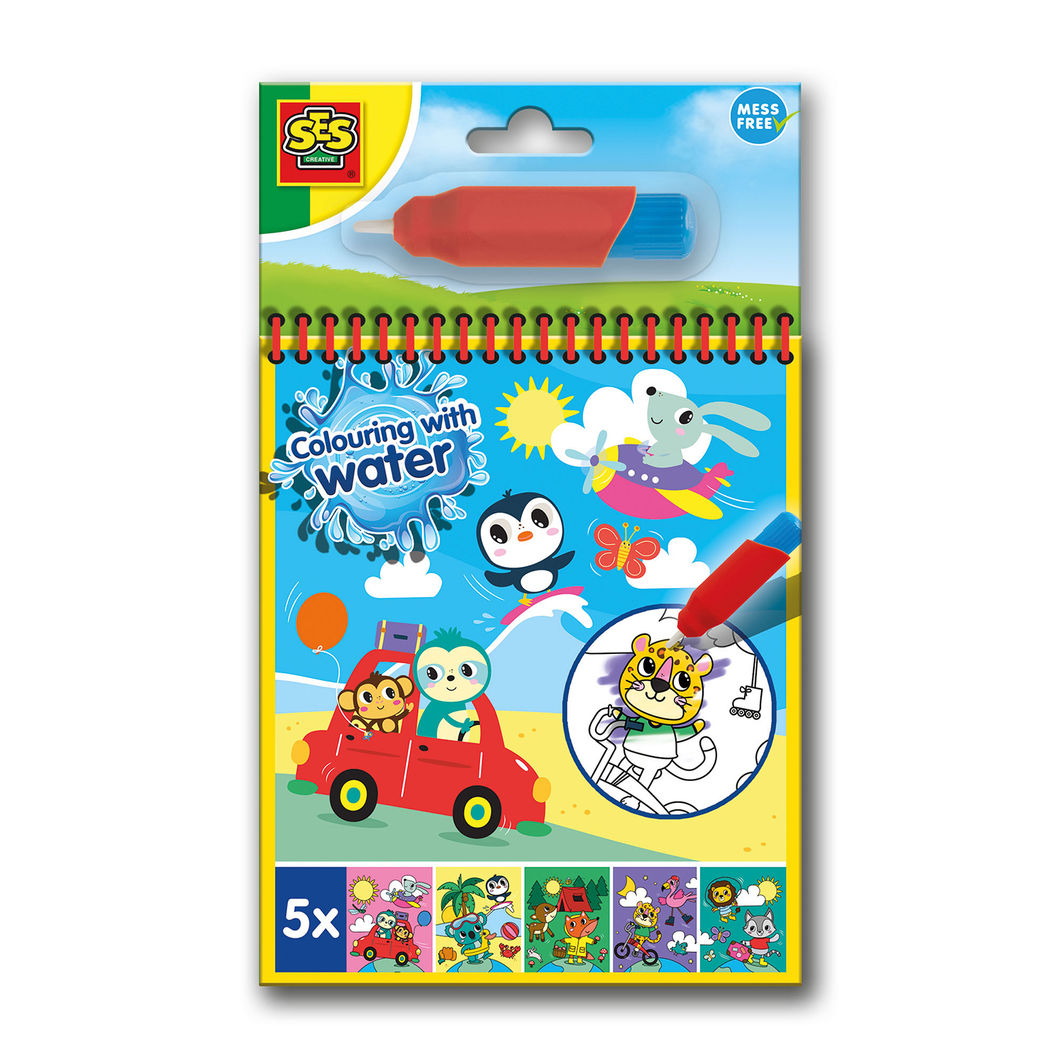 SES Creative, Paint with Water - Travel Coloring Book