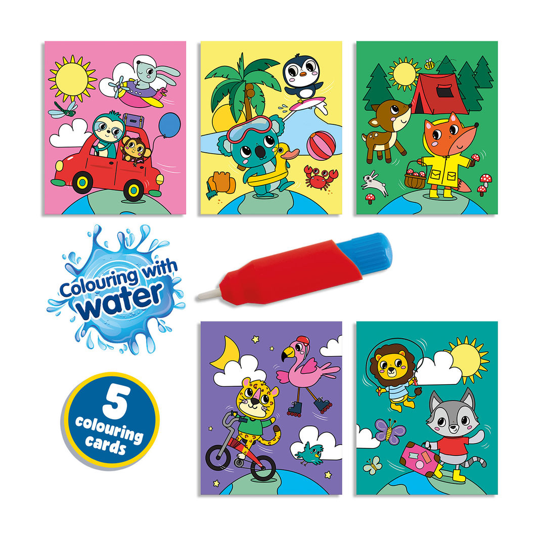 SES Creative, Paint with Water - Travel Coloring Book