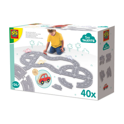 SES Creative, Filt vejbane med bil - 40 dele