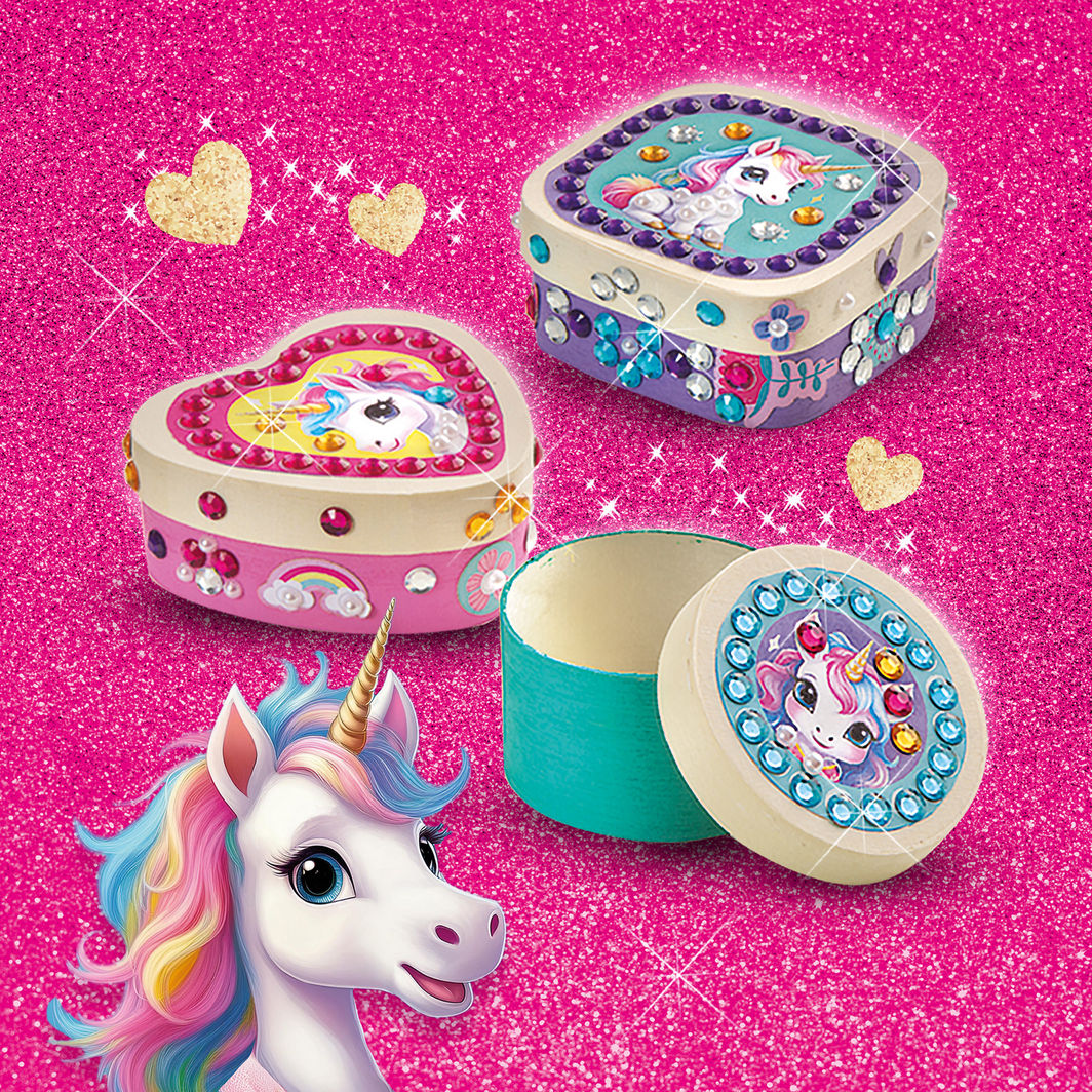 SES Creative, Diamond Mosaic - Jewelry Box with Unicorn