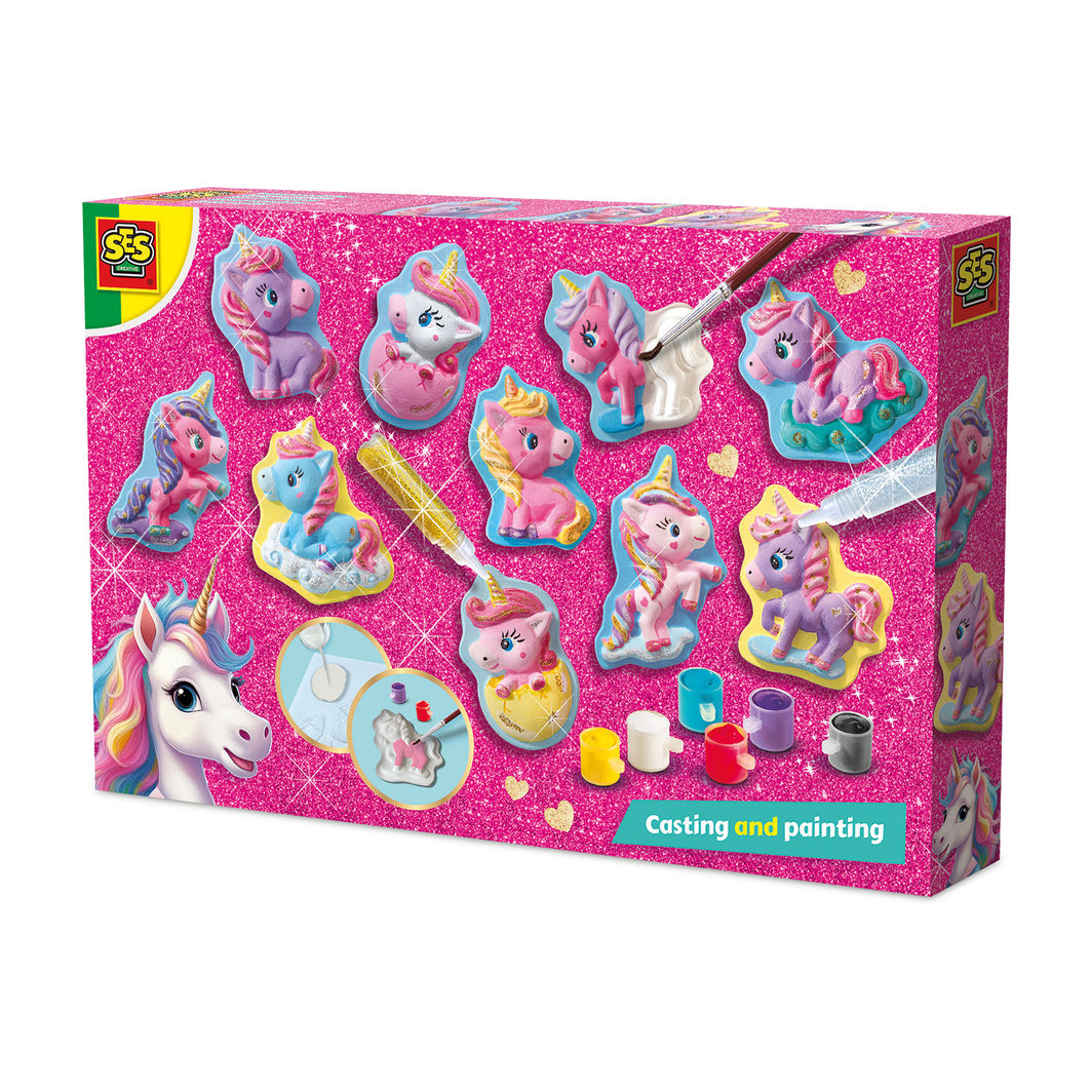 SES Creative Pour &amp; Paint in Plaster, Unicorn Babies