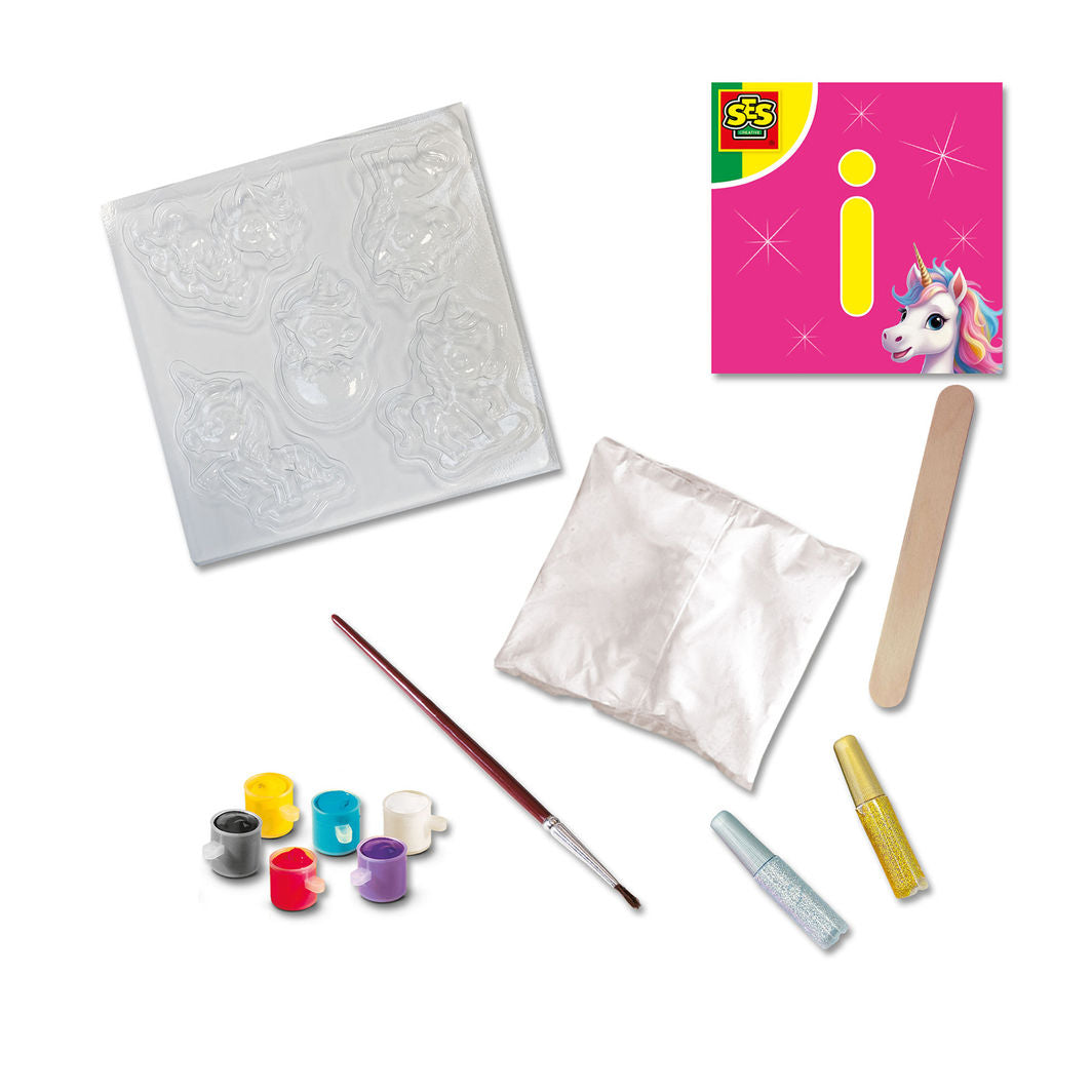 SES Creative Pour &amp; Paint in Plaster, Unicorn Babies