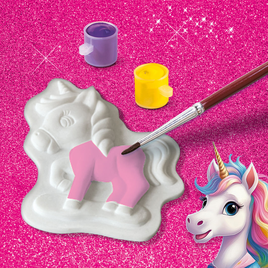 SES Creative Pour &amp; Paint in Plaster, Unicorn Babies