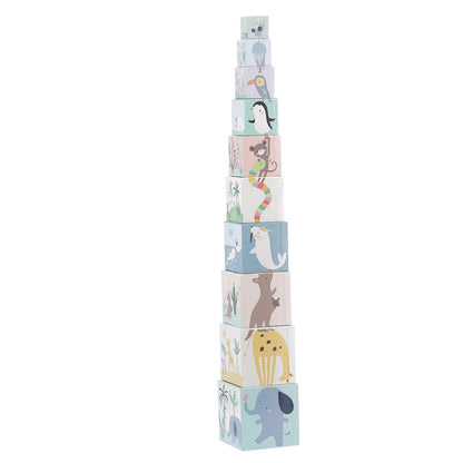 Vilac Stacking Blocks, Animals of the World