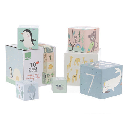 Vilac Stacking Blocks, Animals of the World