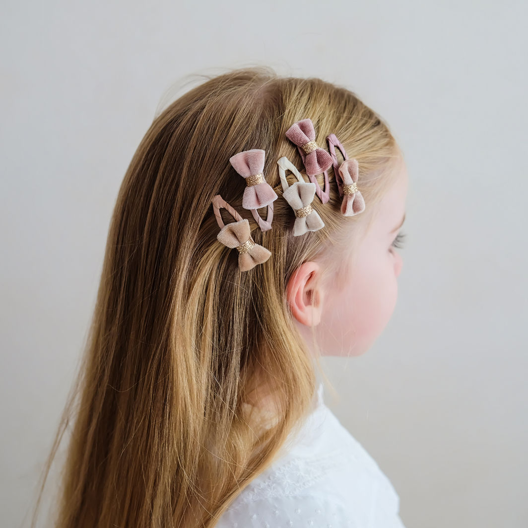 Mimi &amp; Lula 5 Hair Clips - Mini Velvet Tinkerbell