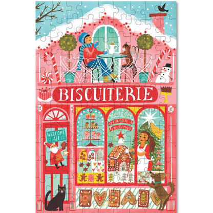 eeBoo Puzzle 100 Pieces, Christmas Market - Assorted Designs