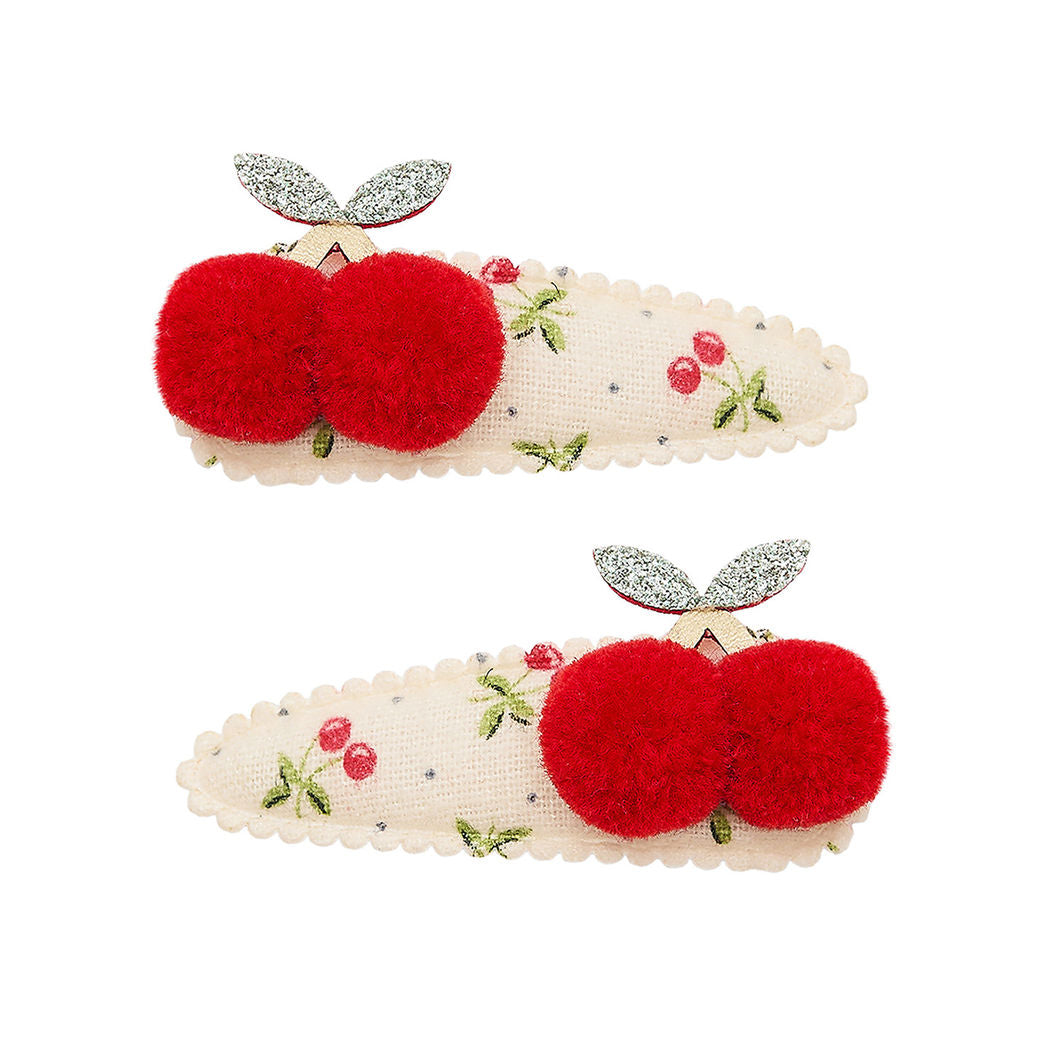 Mimi &amp; Lula - 2 hårspænder - Pom Pom Cherries Mon Cheri