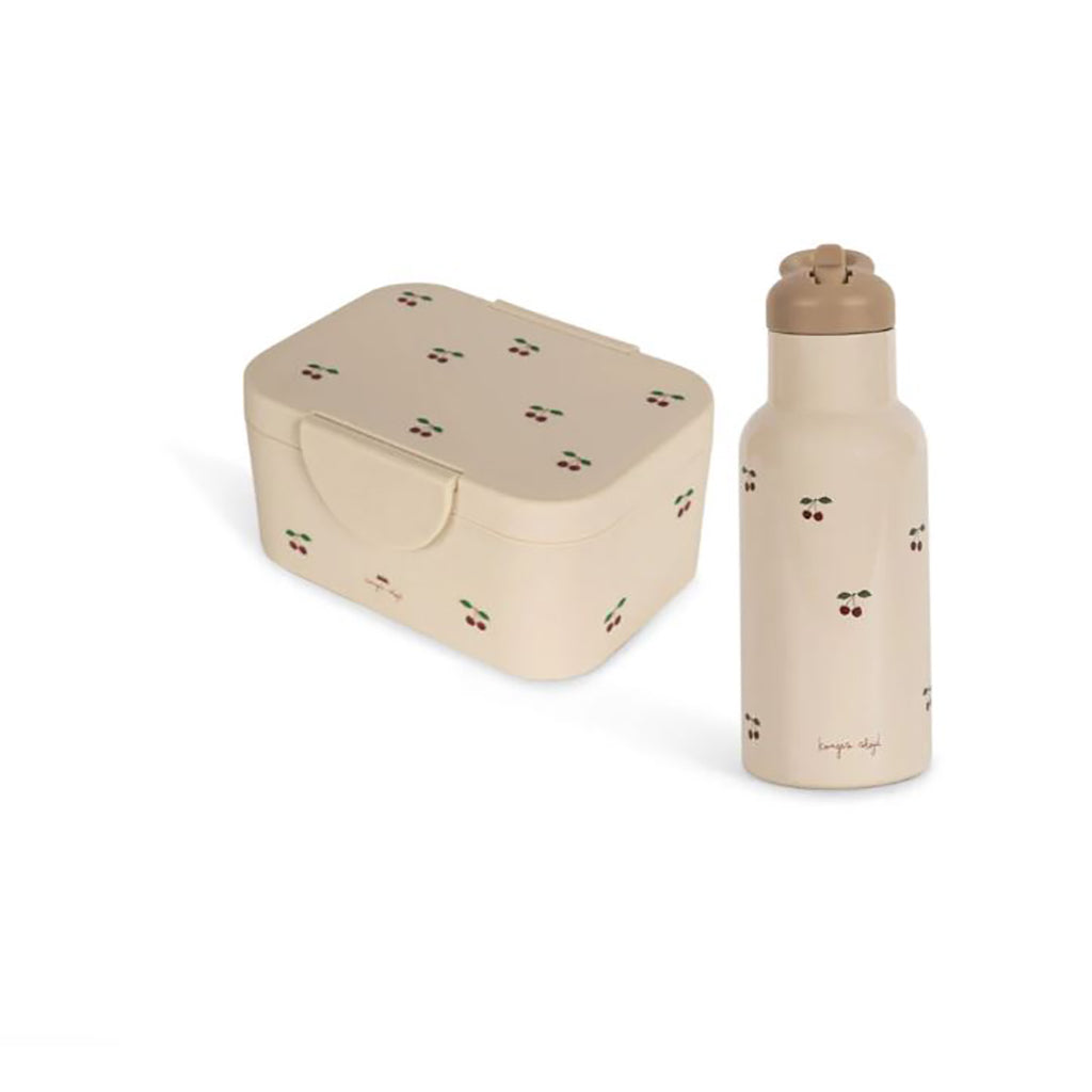 Konges Sløjd Lunch Box Set, Lunchbox and Water Bottle - Cherry Blush