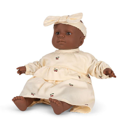 Konges Sløjd Doll Clothing, Dress, Bloomers, and Bonnet - Cherry