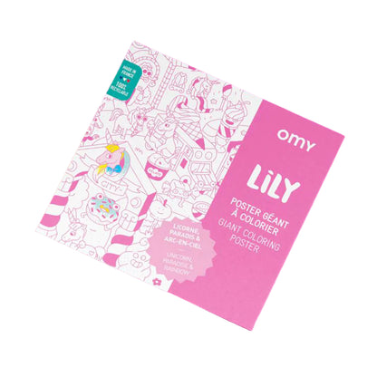 Omy stor plakat til farvelægning, Lily