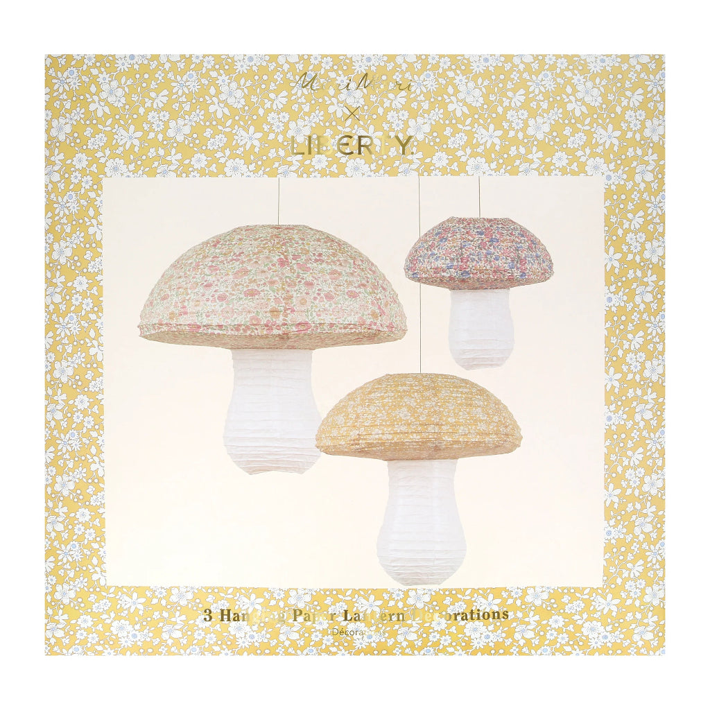 Meri Meri x Liberty lanterner, Svampe - 6 stk.