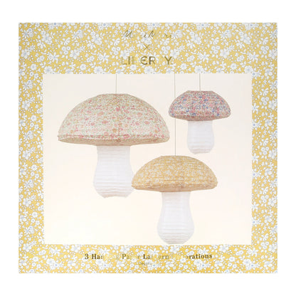 Meri Meri x Liberty lanterner, Svampe - 6 stk.