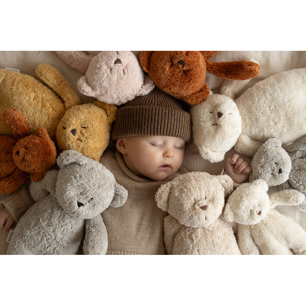 Moonie 2.0, Organic Humming Bear with Pink Noise and Nightlight – Grey