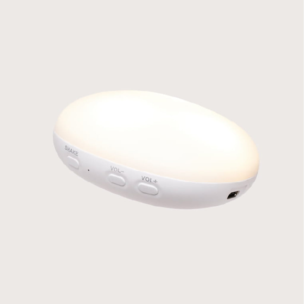 Moonie 2.0, Organic Humming Bunny with Pink Noise and Lamp - Cappuccino