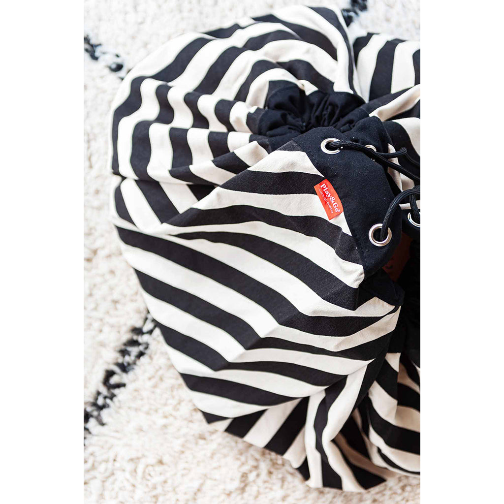 Play&amp;Go To-i-én tæppe, Stripes black
