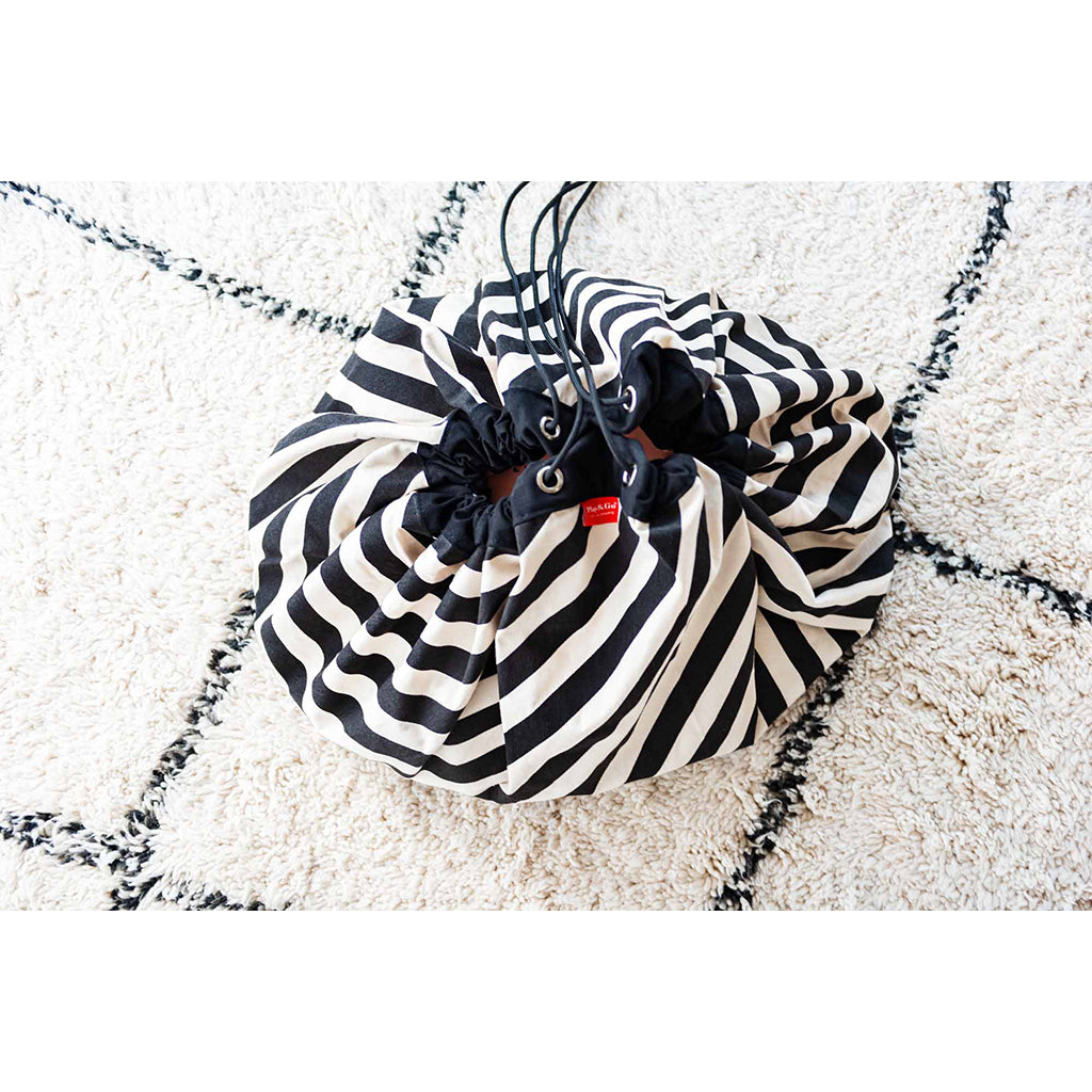 Play&amp;Go To-i-én tæppe, Stripes black