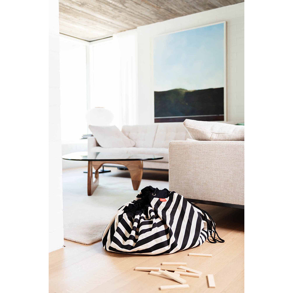 Play&amp;Go To-i-én tæppe, Stripes black