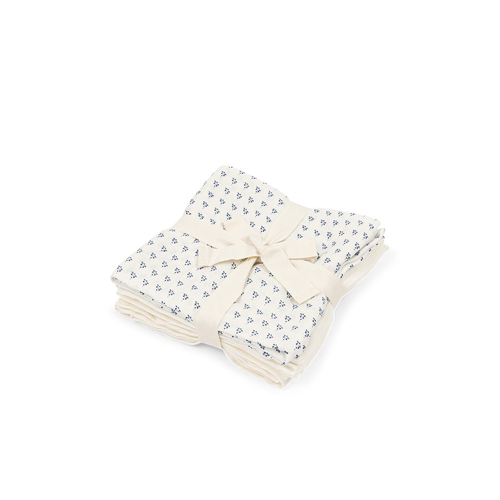 Fanga Fontana stofble, økologisk muslin, 3-pak - Punto blue