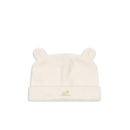 Fanga Fontana Elu Beanie babyhue, GOTS, Antique white - str. 0 - 9 mdr.