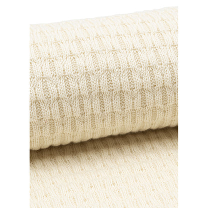 "Fanga Fontana Baby Blanket, Venti Pointelle, GOTS - Antique White"