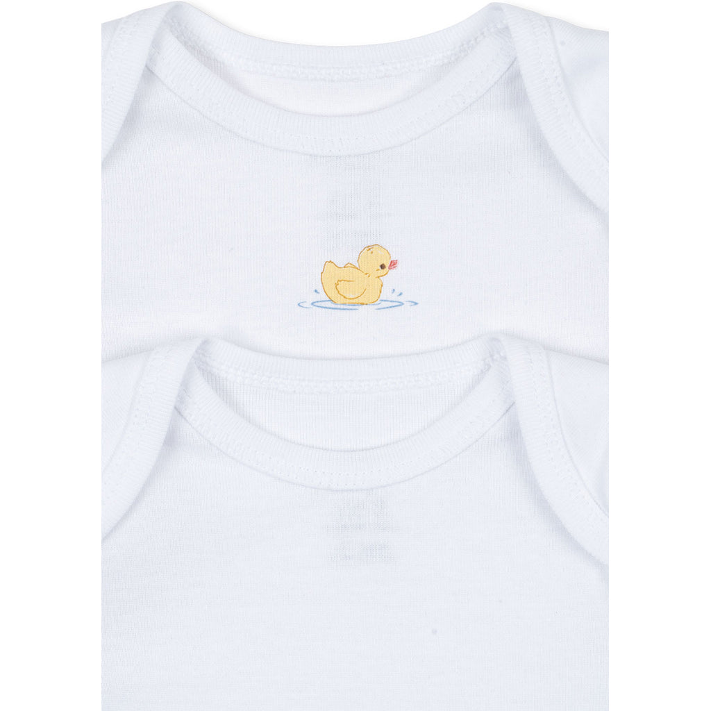 "Fanga Fontana Piscina Long-Sleeve Bodysuit, 2-Pack - Optic White"