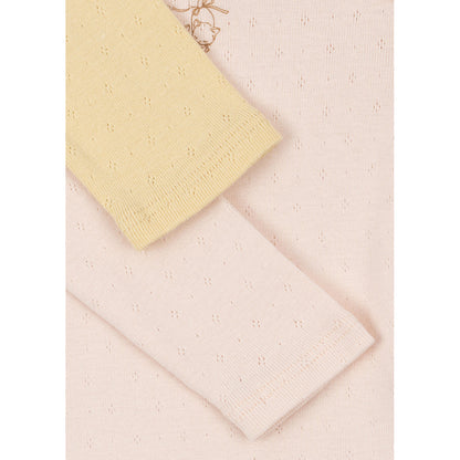 Fanga Fontana Perla Long-Sleeve Bodysuits, 2-Pack - Banana Crepe/Creole Pink
