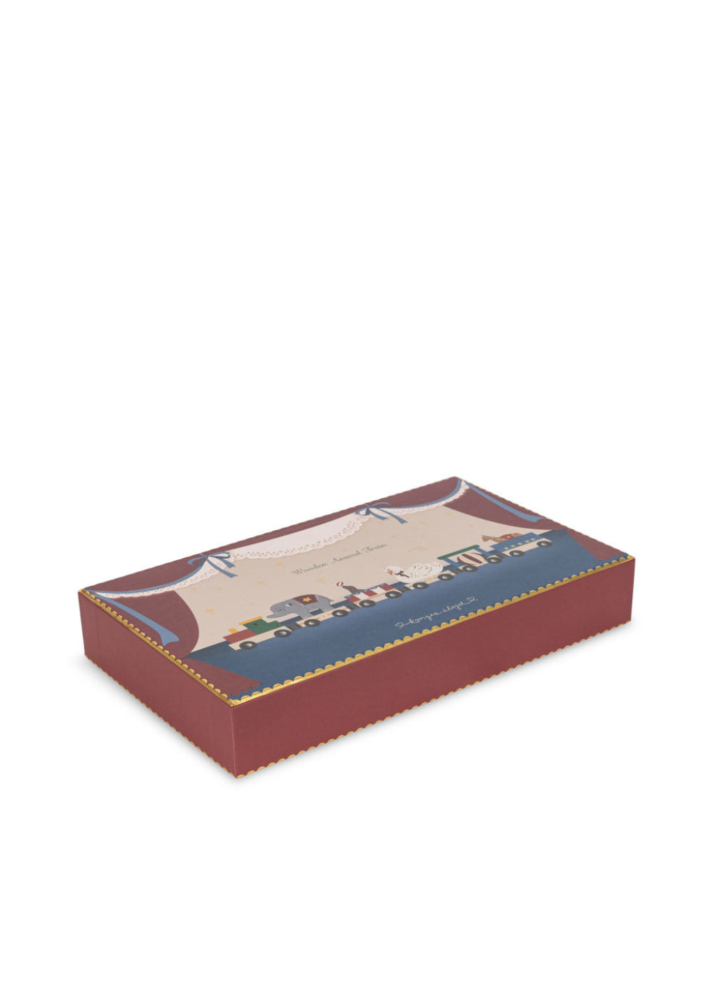 Konges Sløjd Wooden Toy Train with 6 Animal Carriages - Multi