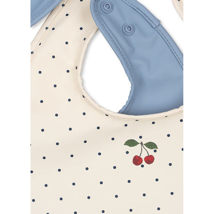 Konges Sløjd Konges Sløjd hagesmæk, 2-pak - Navy dot/ Rain washed