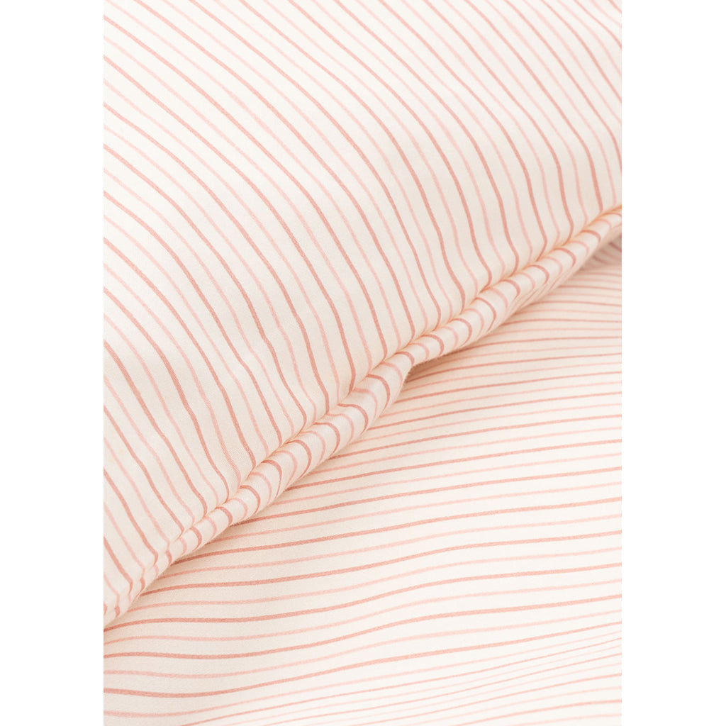 Konges Sløjd Adult Bedding Set, Organic GOTS Certified – Stripe Petite Rose