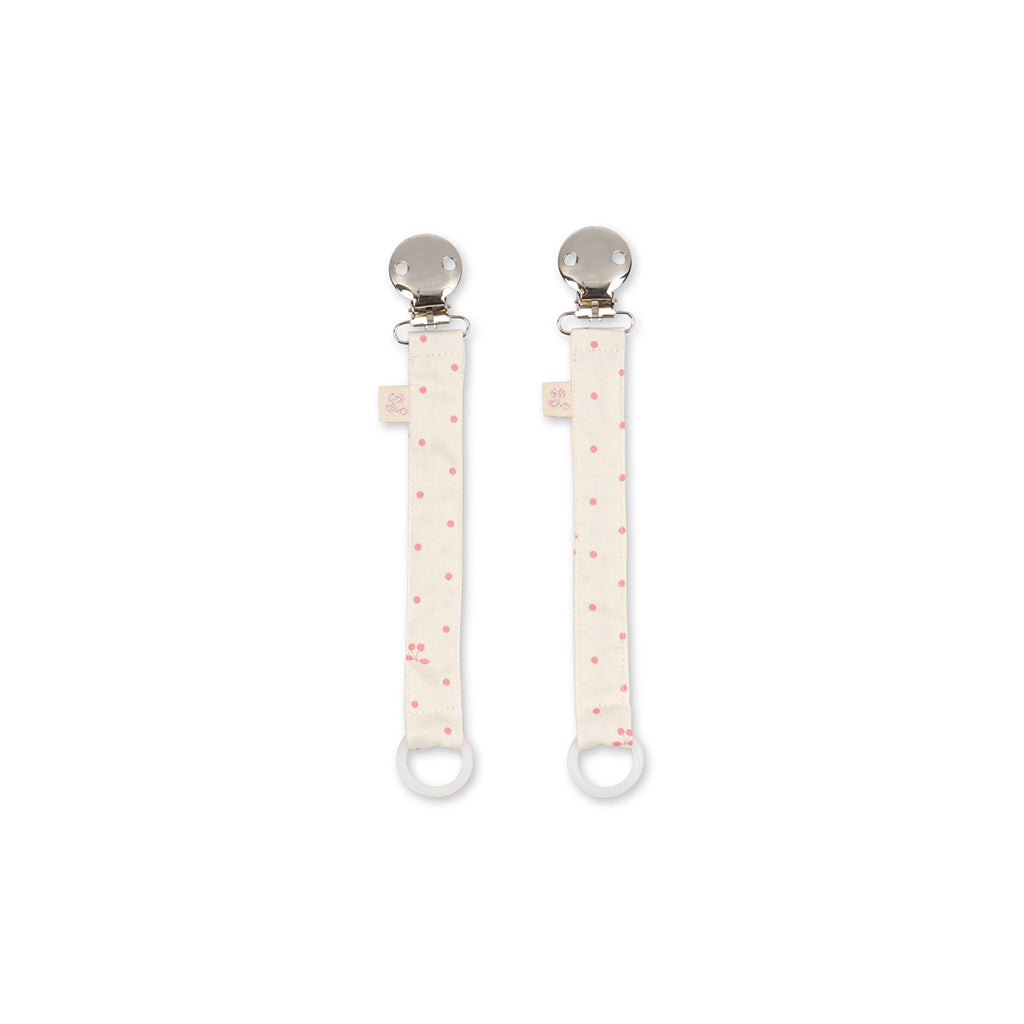 Konges Sløjd Pacifier Clip, Organic – Cherry Dot