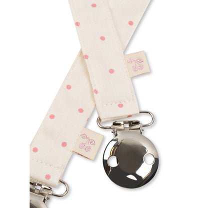 Konges Sløjd Pacifier Clip, Organic – Cherry Dot