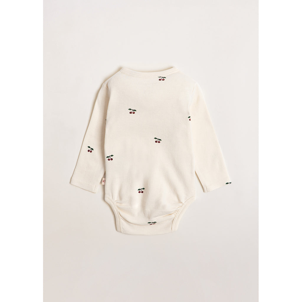 Konges Sløjd Bodysuit, Newborn, Cherry – Size 0–6 Months.