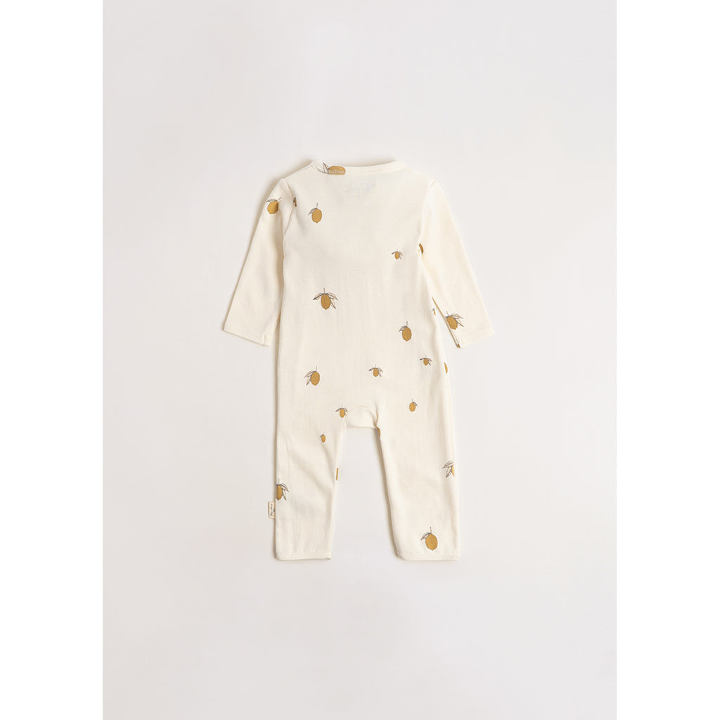 Konges Sløjd Newborn Onesie Bodysuit, Lemon – Size 0–6 months.