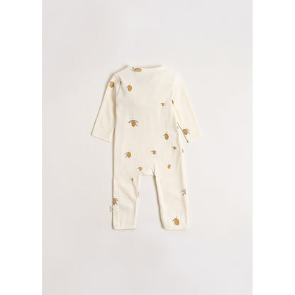 Konges Sløjd Newborn Onesie Bodysuit, Lemon – Size 0–6 months.