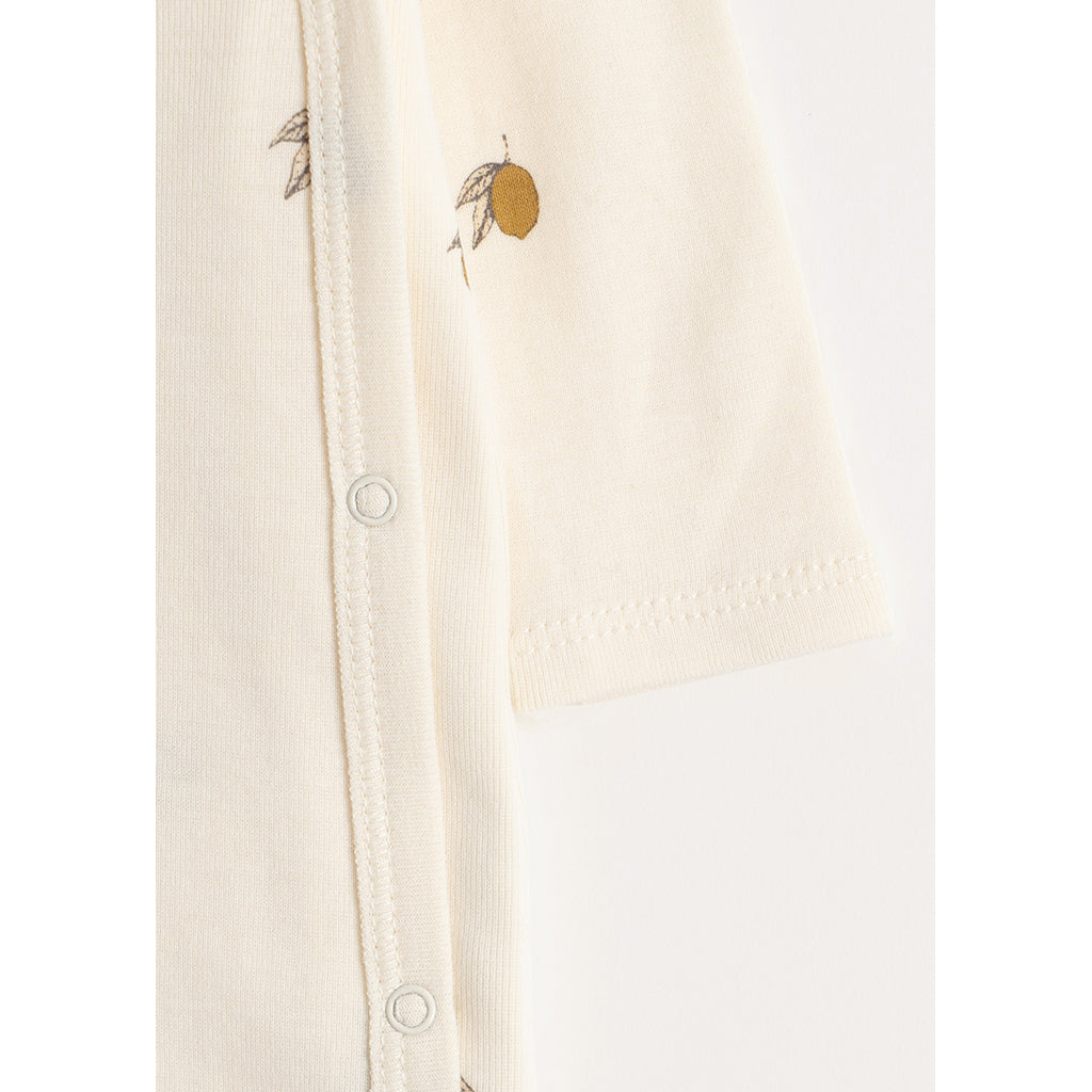 Konges Sløjd Newborn Onesie Bodysuit, Lemon – Size 0–6 months.